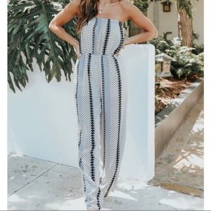 Made with Love Strapless Neutral Jumpsuit